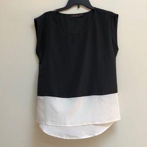 Black and white block shirt from Limited